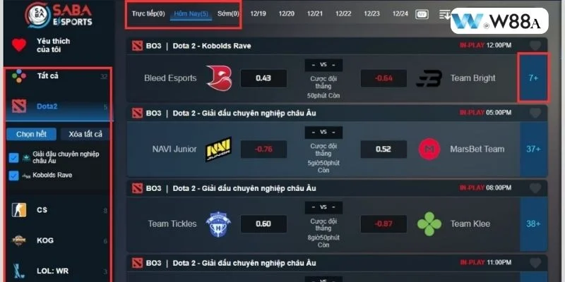 Cá Cược Esport: Cá Cược Ăn Tiền Giàu Sức Hút Tại W88 4 Kinh nghiệm cá cược Esport sẽ giúp tay chơi đưa ra phán đoán chính xác hơn.