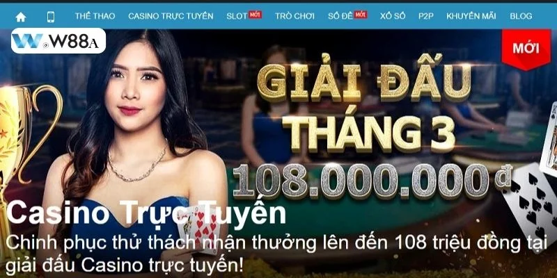 Casino W88: Sảnh Cược Xanh Chín Cho Cược Thủ Đam Mê 2 Sảnh Casino W88 là sân chơi hàng đầu về cá cược đổi thưởng hiện nay.