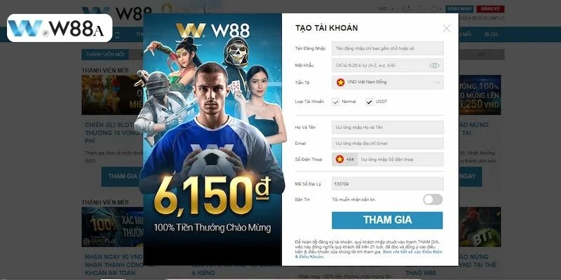 Đăng Ký W88: Hướng Dẫn Tạo Tài Khoản Thành Công Ngay Lần Đầu 20 Đăng ký W88 được thực hiện dễ dàng chỉ sau 3 bước.